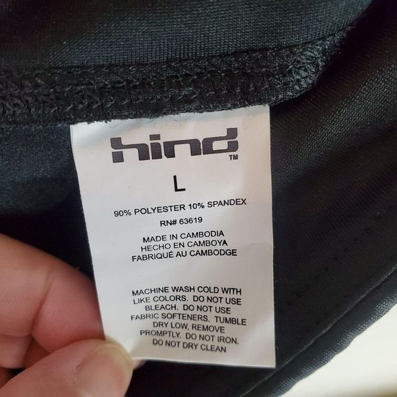 Hind H Motion Gray Black Reflect Strip Jogger Pants Leggings Women's Size Large - Picture 11 of 11